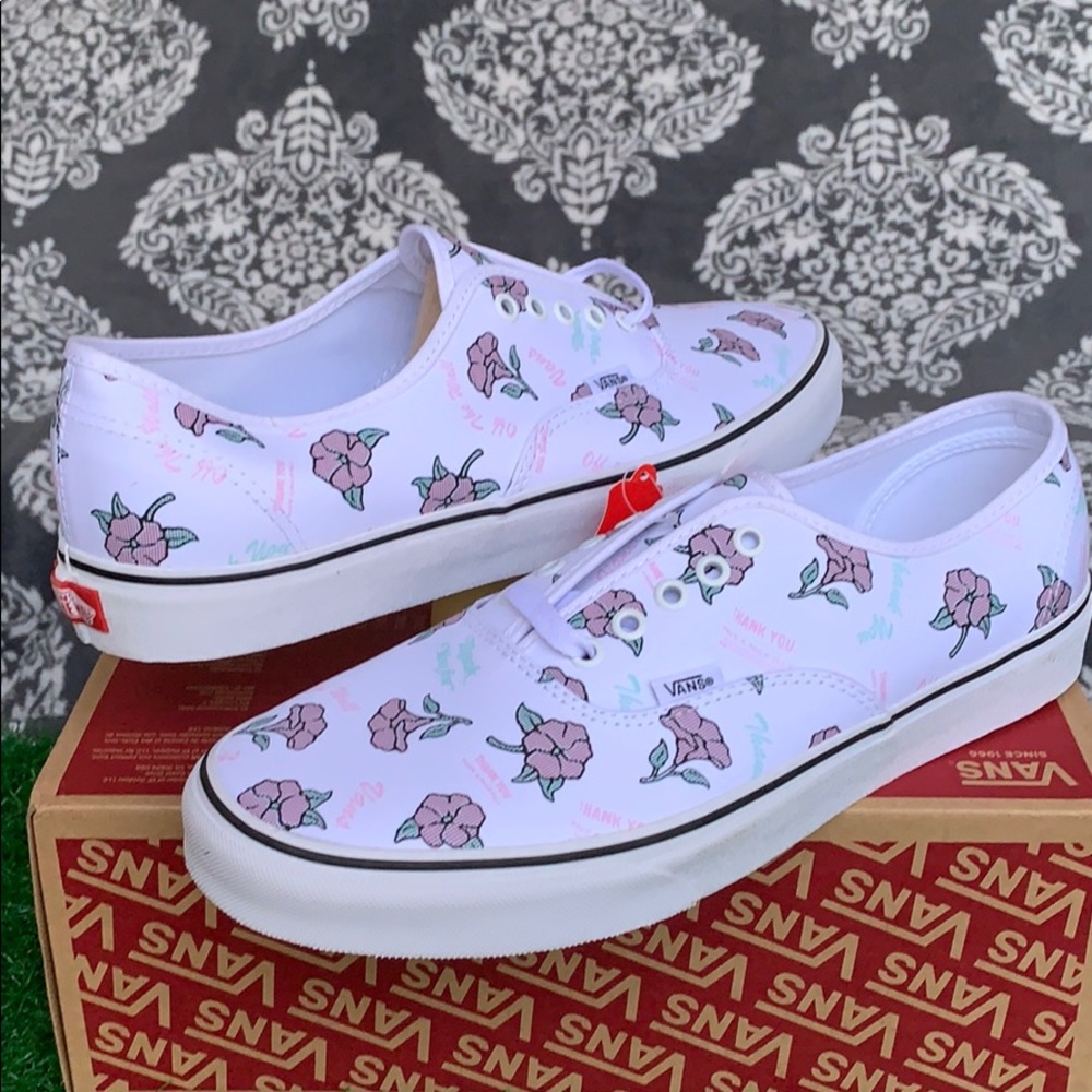 VANS AUTHENTIC THANK YOU FLORAL TRUE WHITE men’s - Picture 5 of 16
